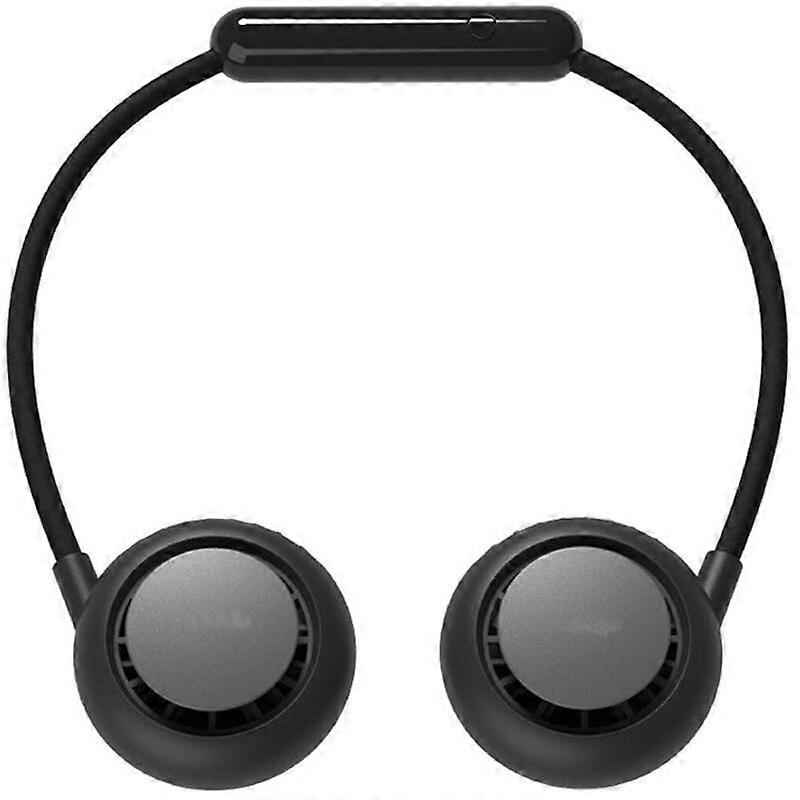 Portable 360 Rotating 3 Speeds Foldable Leafless Fan (Black)