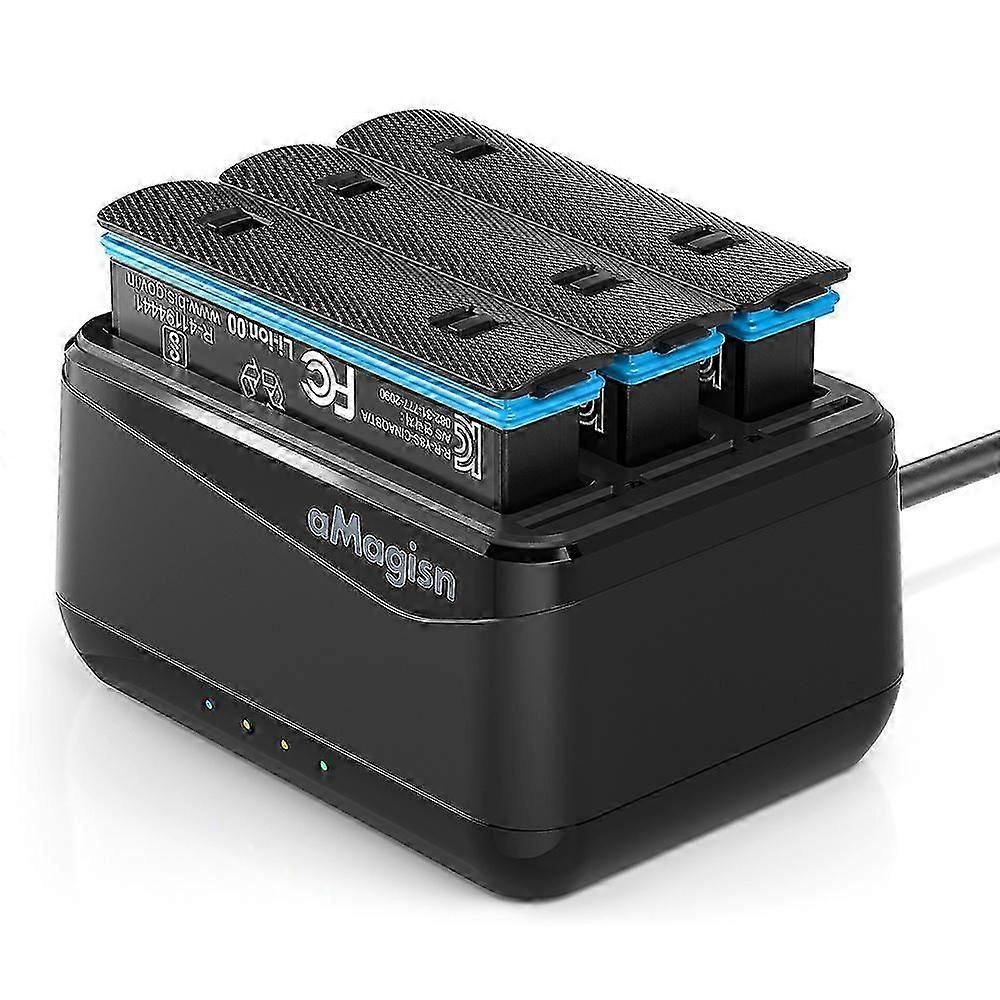 Type A Amagisn For Insta360 X4 Sports Camera 3-slot Battery Charging Hub Memory Card Storage Case