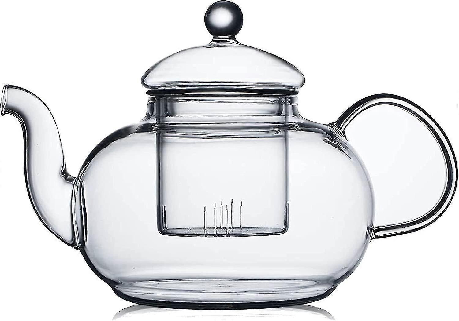 Glass Teapot Stovetop Safe,clear Teapot With Removable Infuser 400/900/800/1000ml/1200/loose Leaf And Blooming Tea Maker
