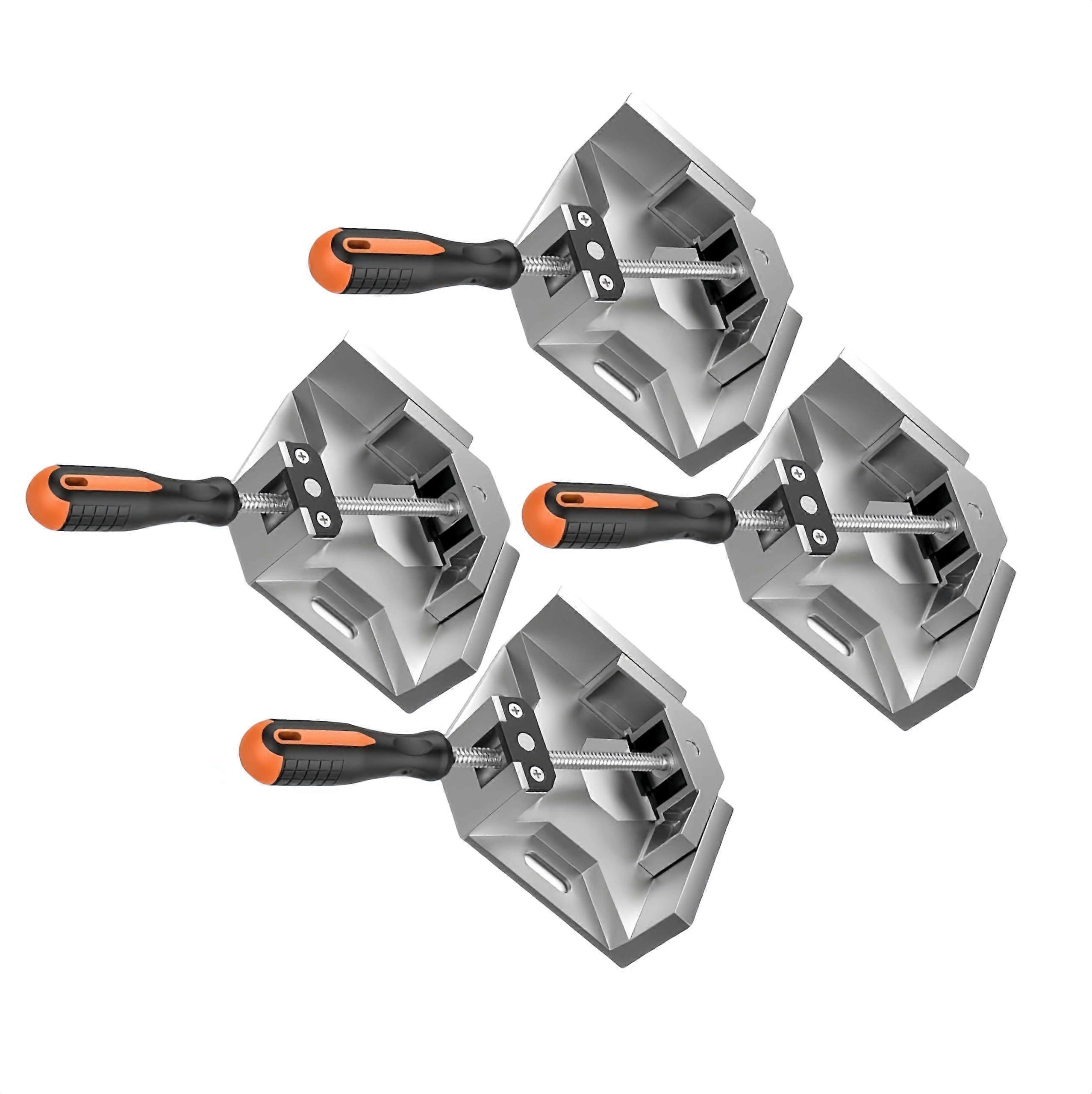Right Angle 90 Degree Wood Clamps Set of 4 Adjustable Swing Jaw for Woodworking Photo Frame Vise Holder Tools