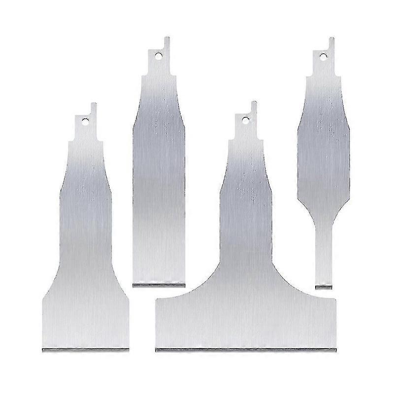 Reciprocating Saw Scraper Blade 4pcs, Blades Recipro Tools As Attachment Accessories And Adapter Fo--Silver
