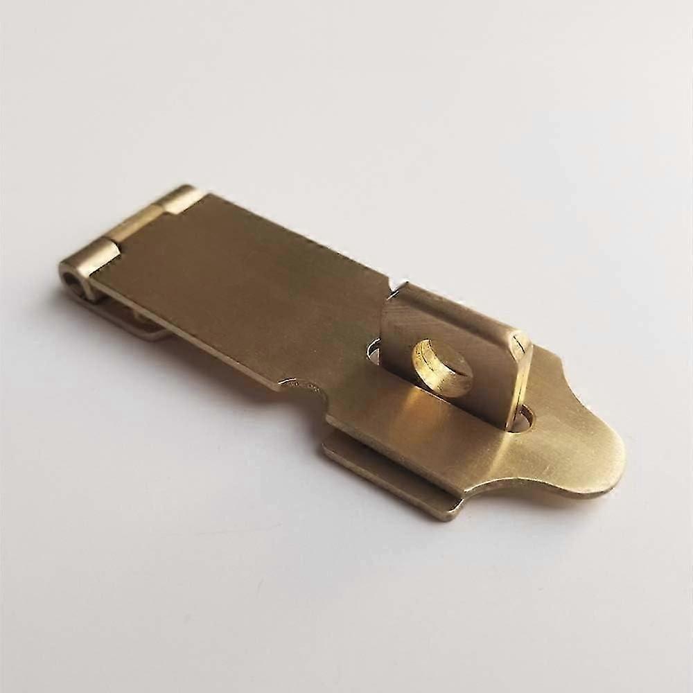 Solid Brass Padlock Hasp, Heavy Duty Door Clasp, Safety Lock Latch for Ant Mon