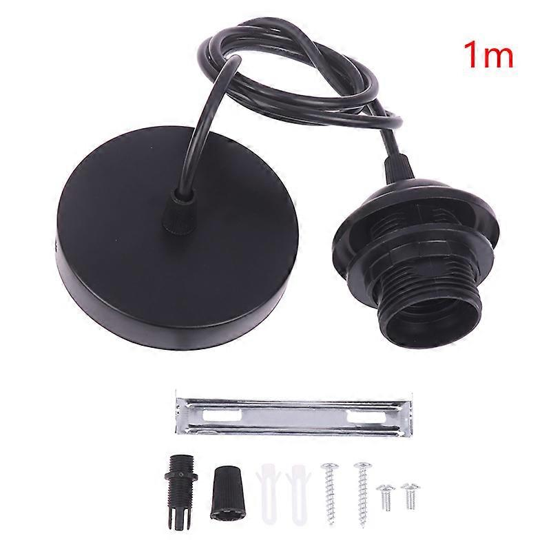 Retro E27 Hanging Lamp Holder With 1m/1.5m Hanging Wire Ceiling Lamp Holder Socket Lamp Base For Hanging Pendant Lights