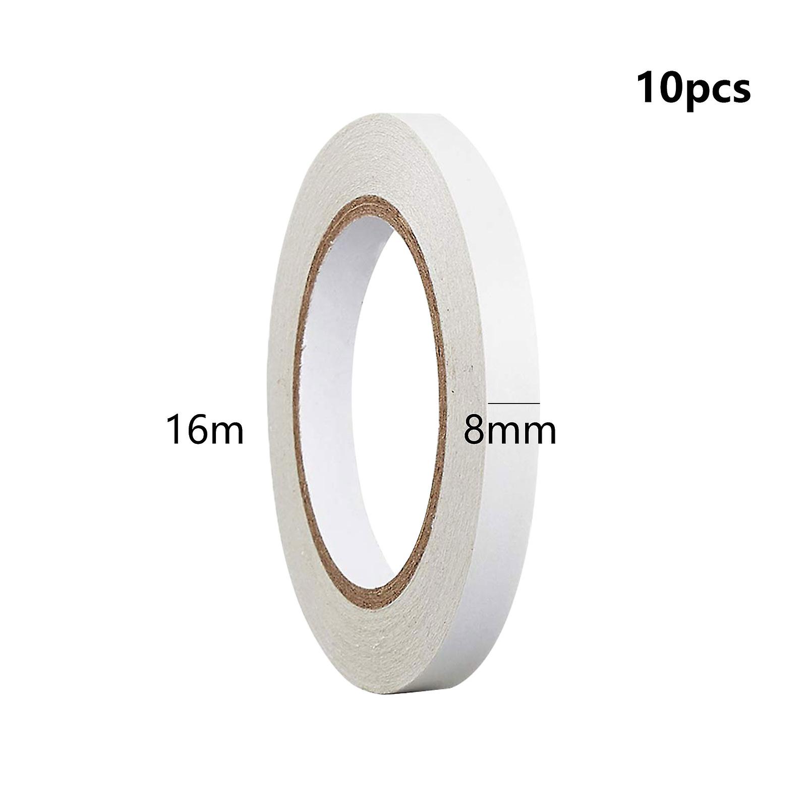 10 Rolls Double-Sided Adhesive Tape - 1.2x800cm Craft Tape For Scrapbooking, Cards & DIY Projects