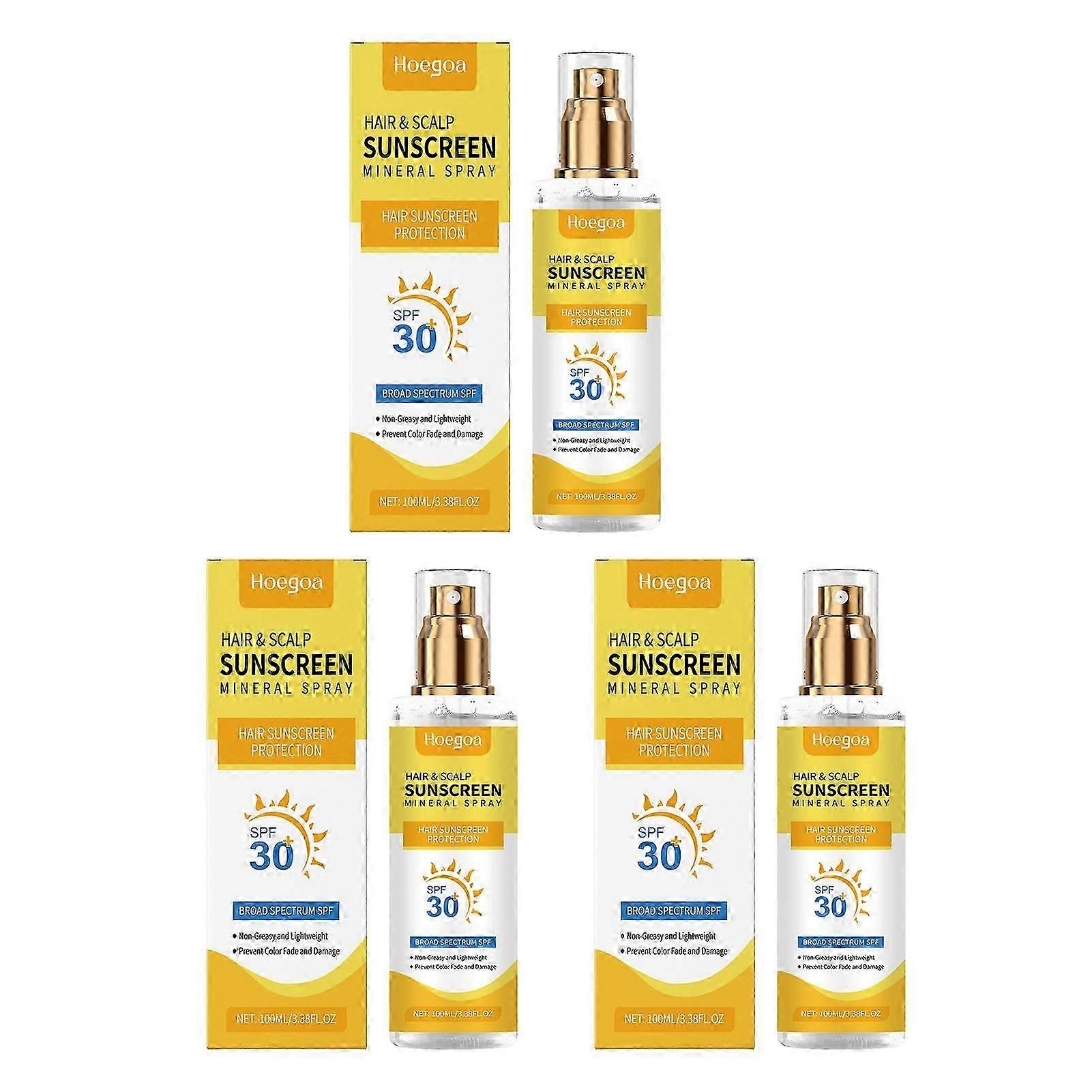 Scalp Protection Spray Spf30 100ml Sunscreen Scalp Hair Mist Broad-spectrum Uva/uvb Sunscreen Spray