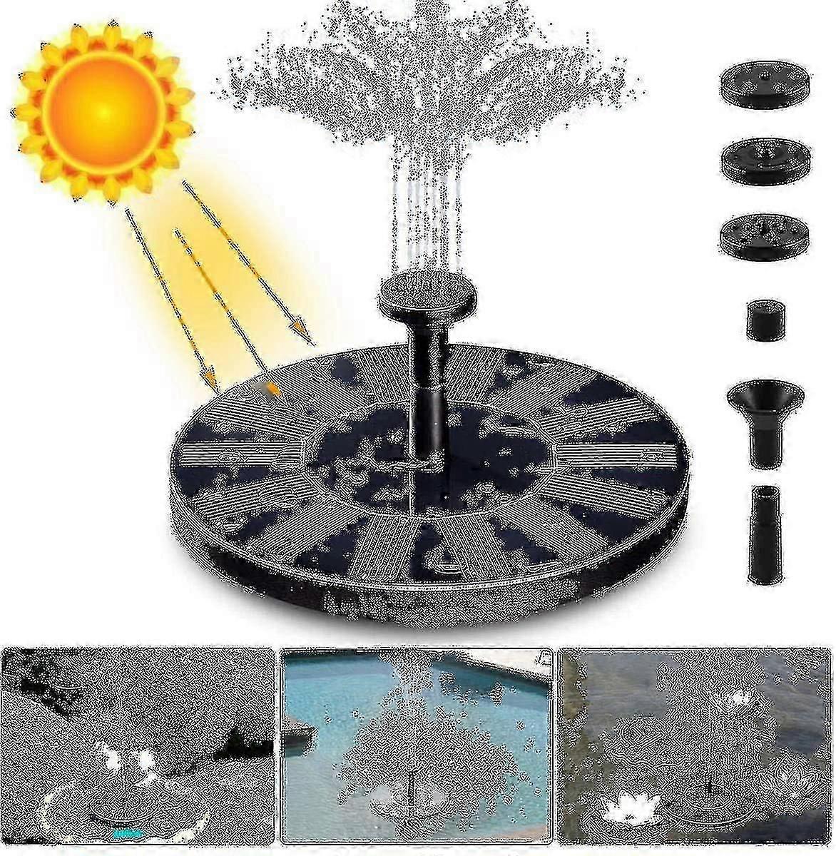 Solar Fountain,1.4w Solar Pond Pump With 4 Effects