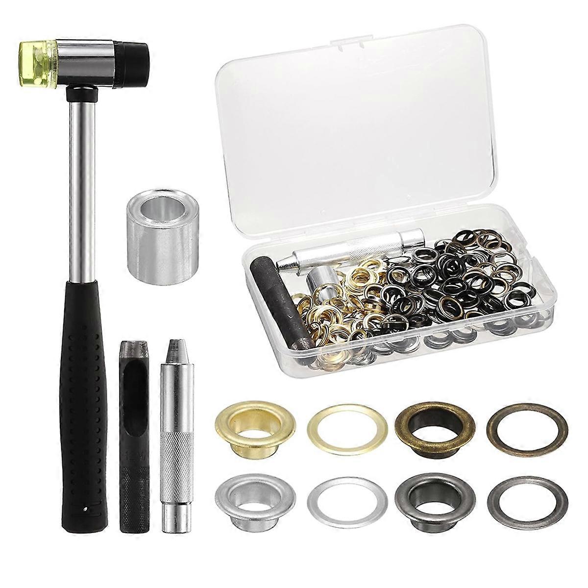 100pcs Grommet Eyelets Tool Kit