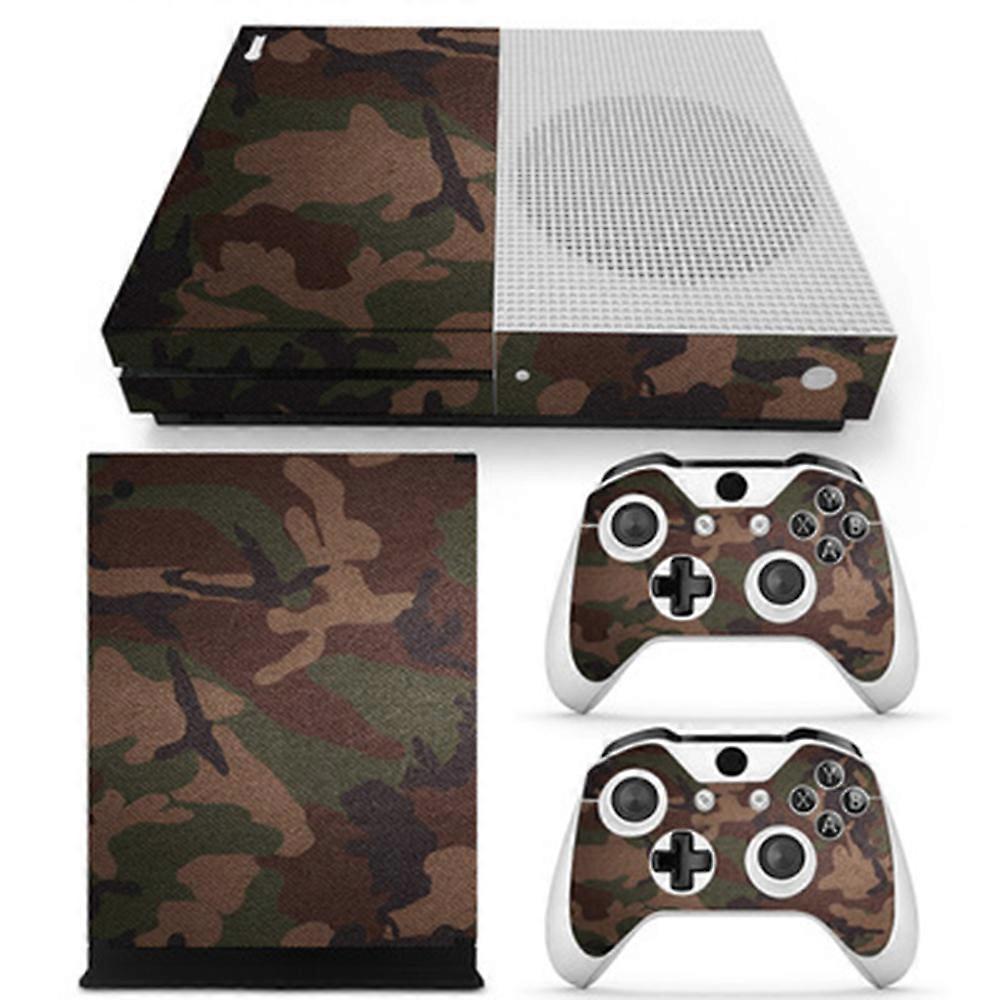 Autocollant de console Autocollant de peau de vinyle en fibre de carbone pour Xbox ONE Slim Console & Controllers-ZY XboxOneS 0076-