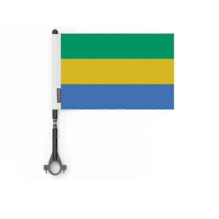 Flag - Gabon - 10 pieces - 14 x 21 cm - Polyester - Double-sided print