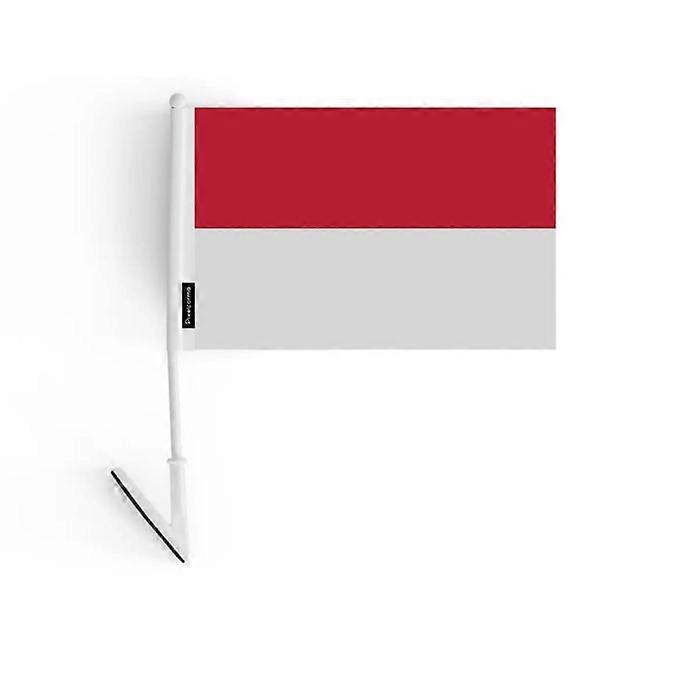 Adhesive flag - Monaco - 14 x 21 cm - Durable polyester - Lightweight - Double-sided