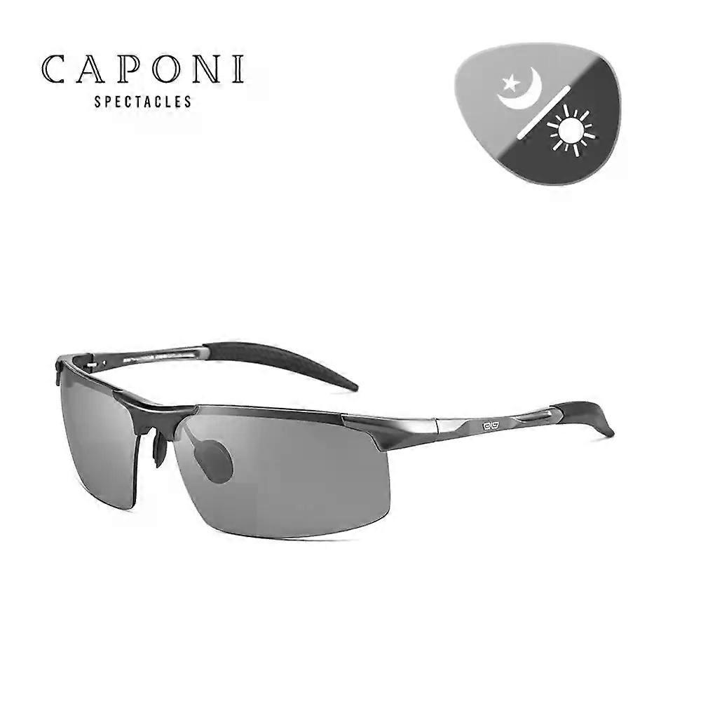 Polarized Sunglasses Suitable for Male Sports Style Photochromic Eyewear Classic Men Sun Glasses With Spring Hinge Design BS3218
