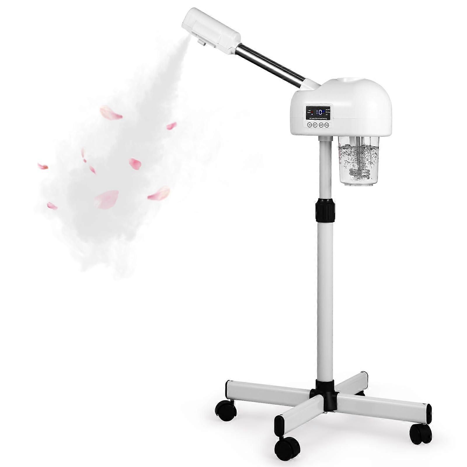 Professional Facial Steamer on Wheels with Hot Mist and Timer Function for Estheticians and Spa Salon Skin Cleansing