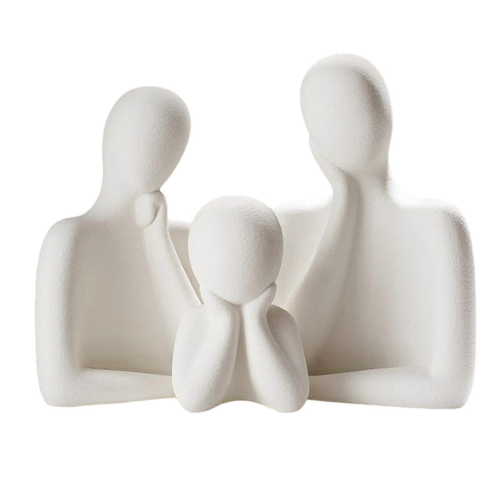 3Pcs European Style Abstract Family Statues Decoration for