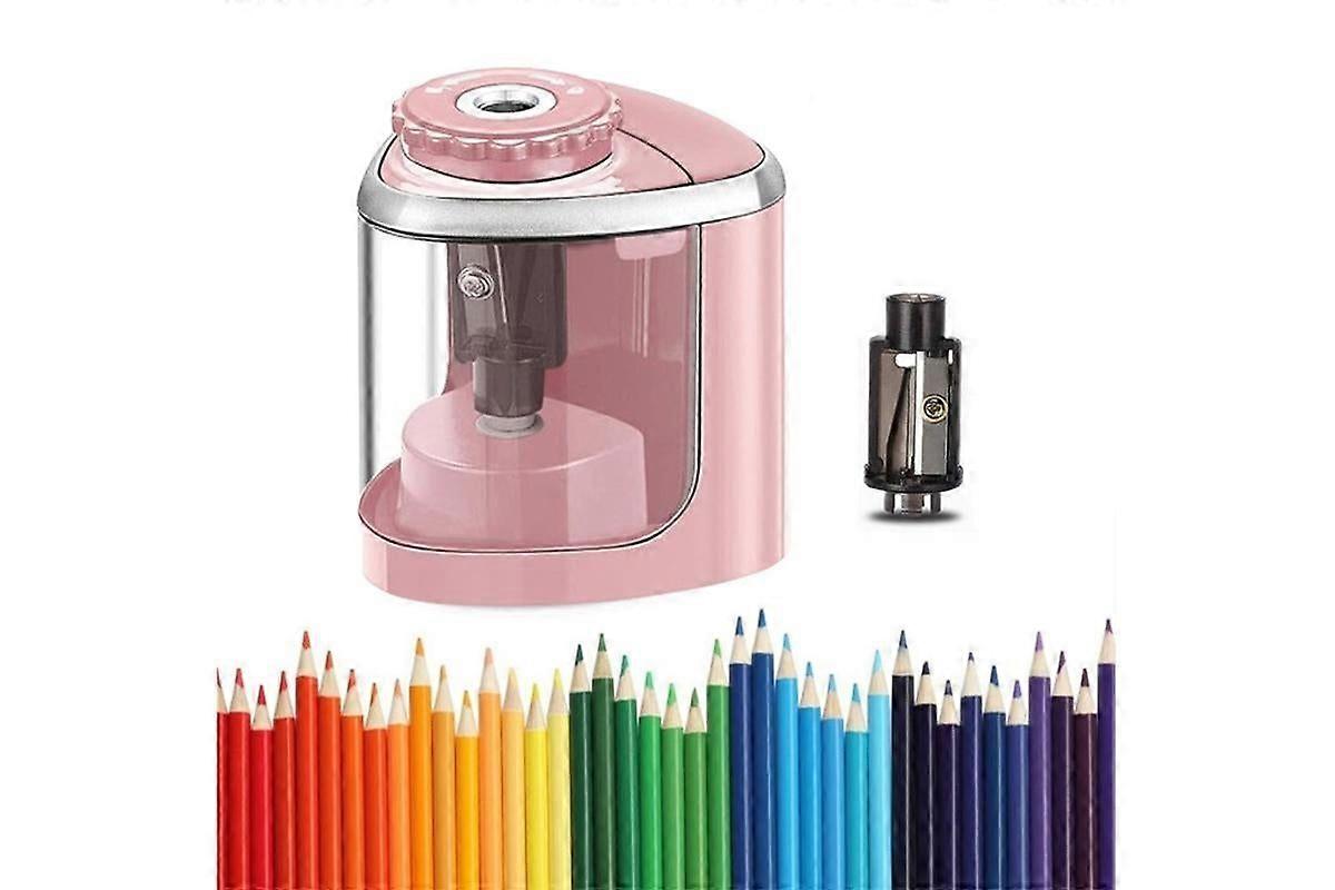 Electric Pencil Sharpener Automatic And Manual Pencil Sharpener Battery Operated Pencil Sharpener -Pink