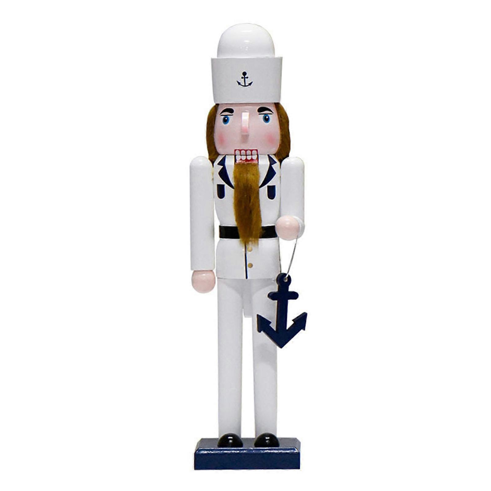 Sailor Wood Walnutcracker, Unique 38cm Table Decoration for Nut Cracking Enthusiasts