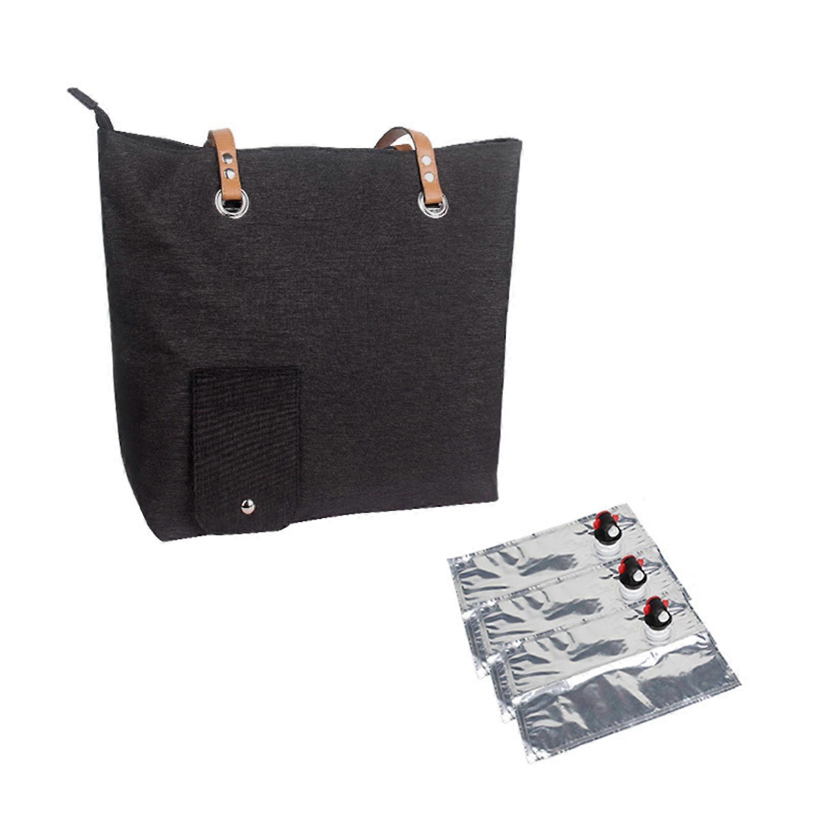Insulated Wine Carriers with Spout Small Compartments for Travel Party Leakproof Wine Cooling Bag Beach Wine Bag Pouches