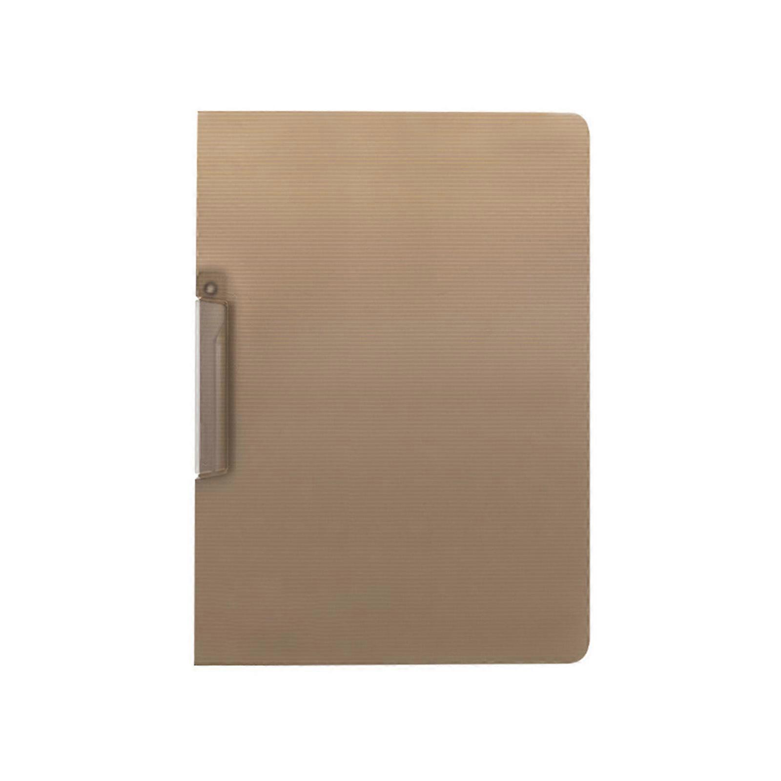Flip File Folder Document Storage Folder Paper Display Folder with Removable Paper Clamp Presentation Folder for Student  coffee translucent