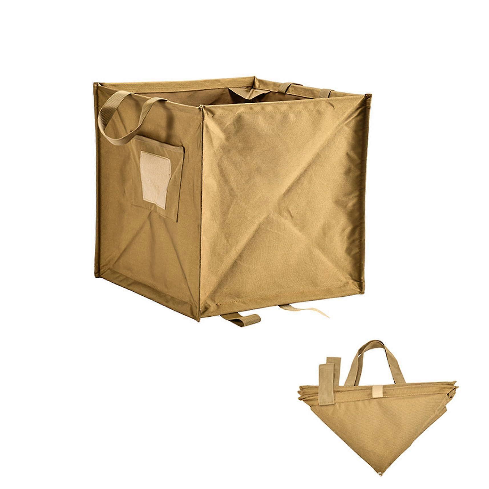 Camping trash can fold, 27l large capacity popup trash, Oxford fabric trash with handle, portable foldable garden bag for camping BBQ.
