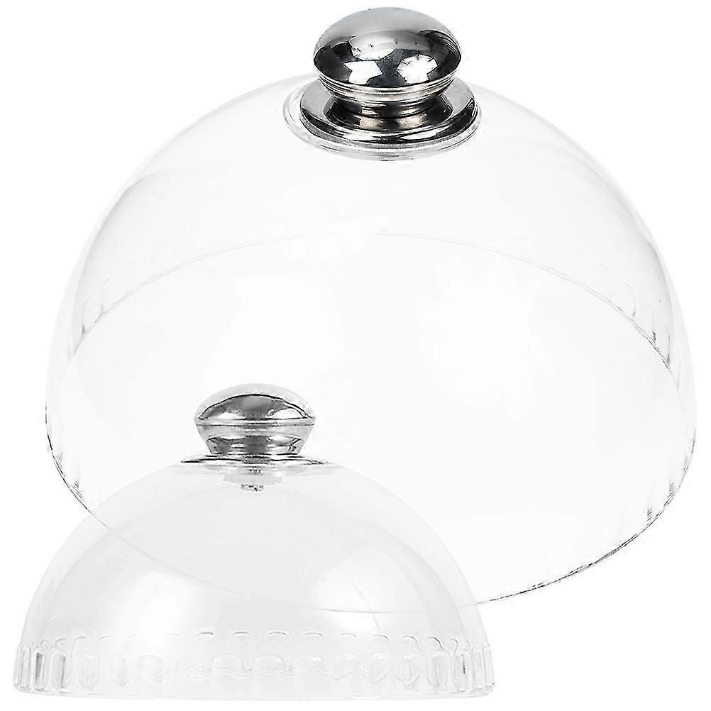 2pcs Plastic Cake Stand Covers 16x16x8cm for Desserts Snacks