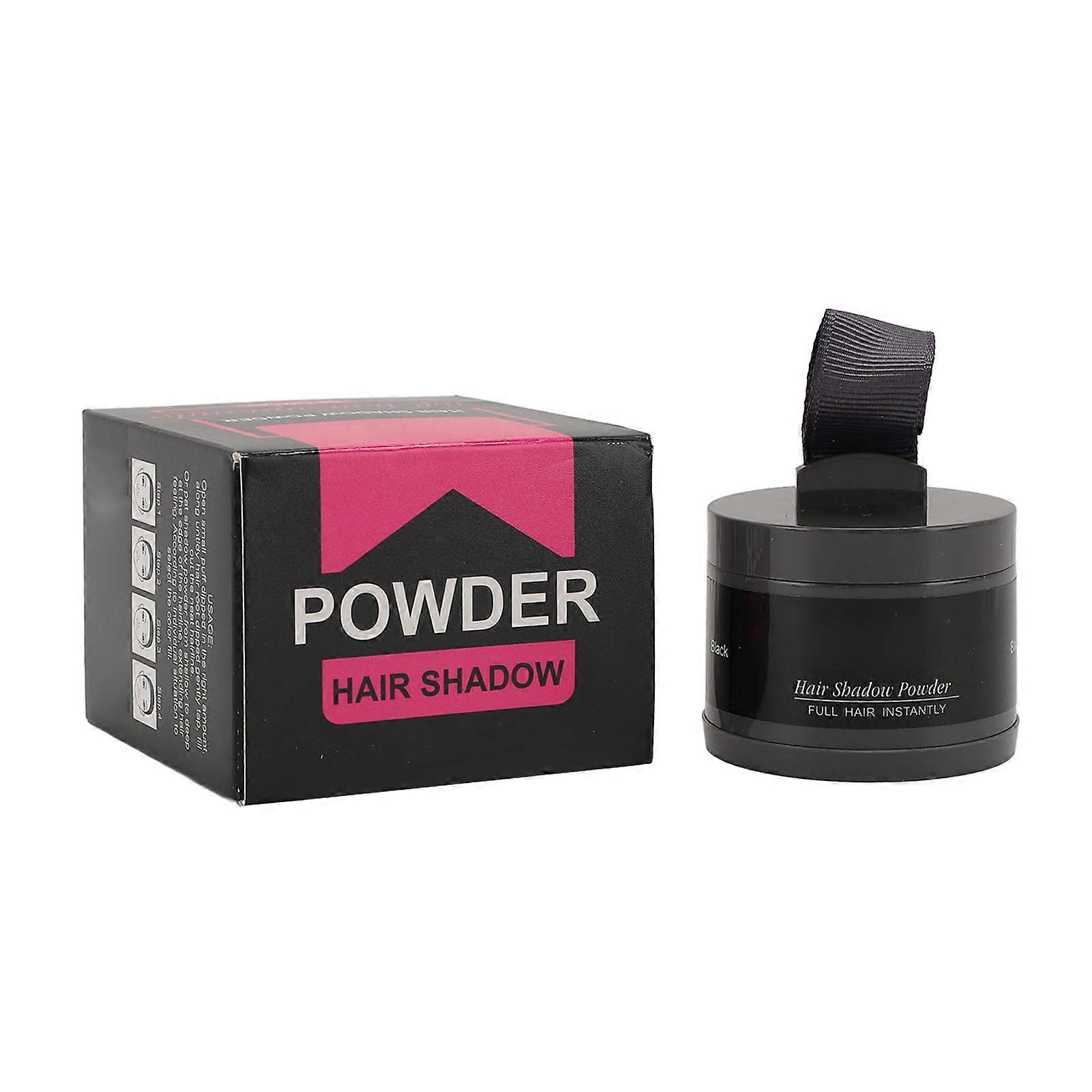 Poudre d'ombre à paupières 4 g pour contour des cheveux, remodelage, remplissage, front, racines, retouche, cheveux clairsemés, noir