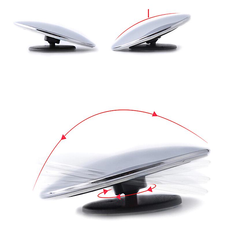 2Pcs universal car 360 wide angle convex rear side view blind spot mirror