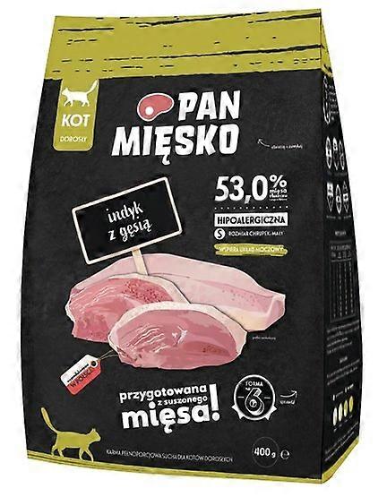 Pan Mięsko Torrfoder för katter - kalkon- och gåschips S 400g
