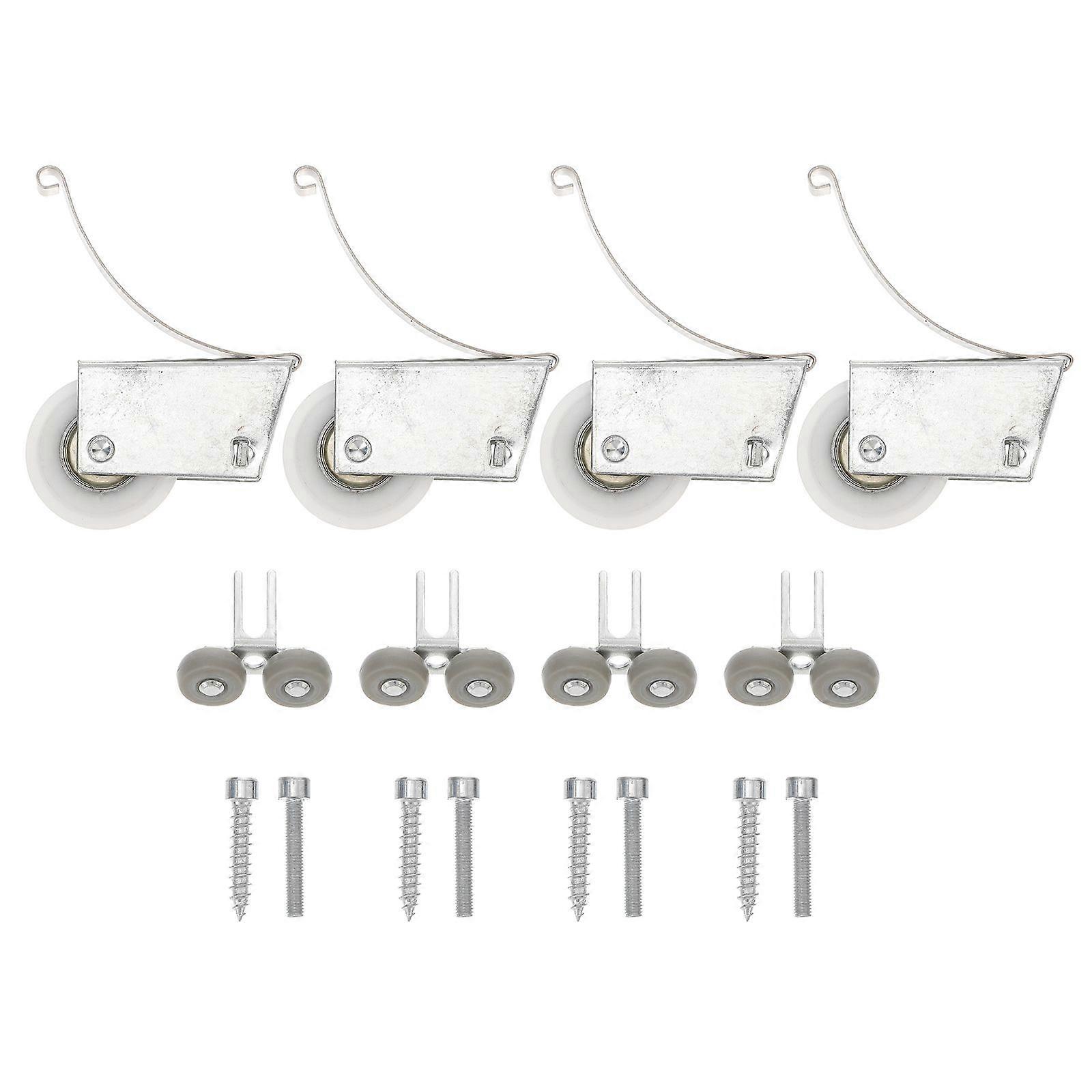 4 Sets Sliding Cabinet Door Track Wardrobe Buffer Roller Door Roller Supply