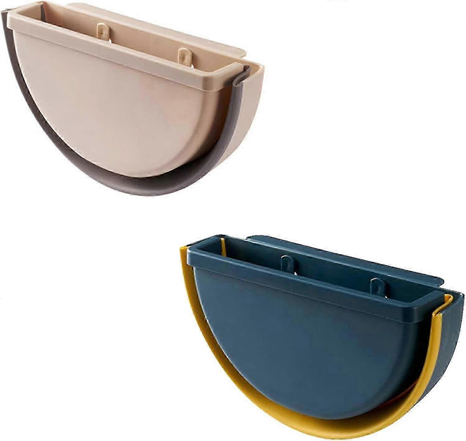 Built-in Kitchen Trash Can, Small Folding 27.5x15.6x14.5cm, 2pcs