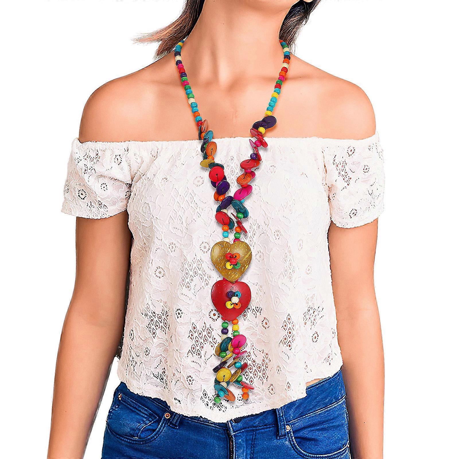 Elegant Pendant Necklace, Designed with Durable Natural Beads for Versatile Use