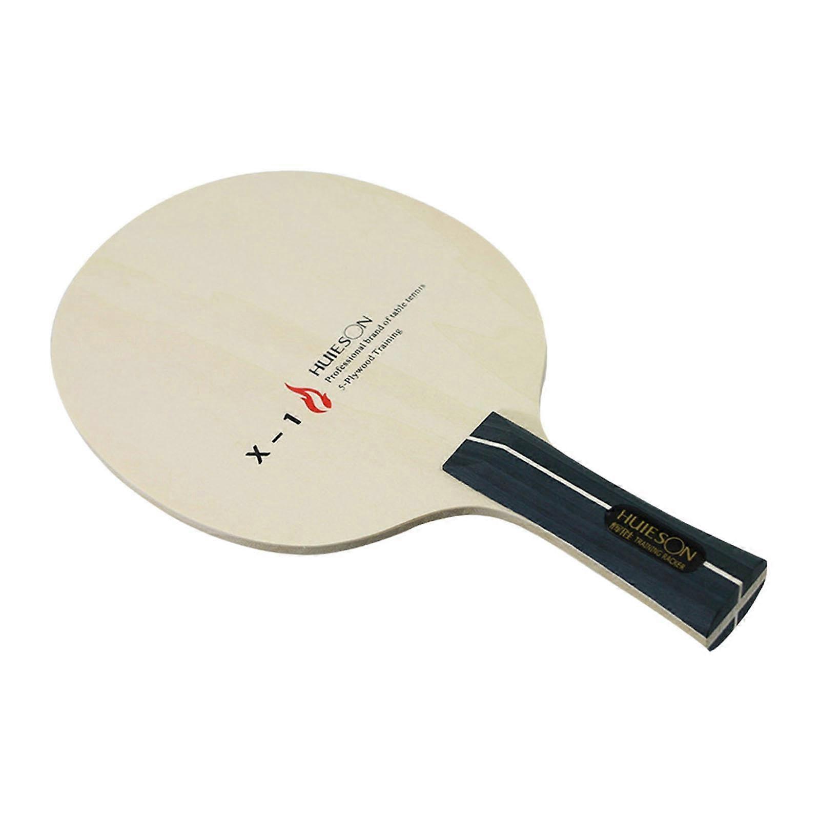 Table Tennis Bat Handmade Wooden Ping Pong Bat for Beginners with 10.2 cm Grip Length and Baseboard Training Plate