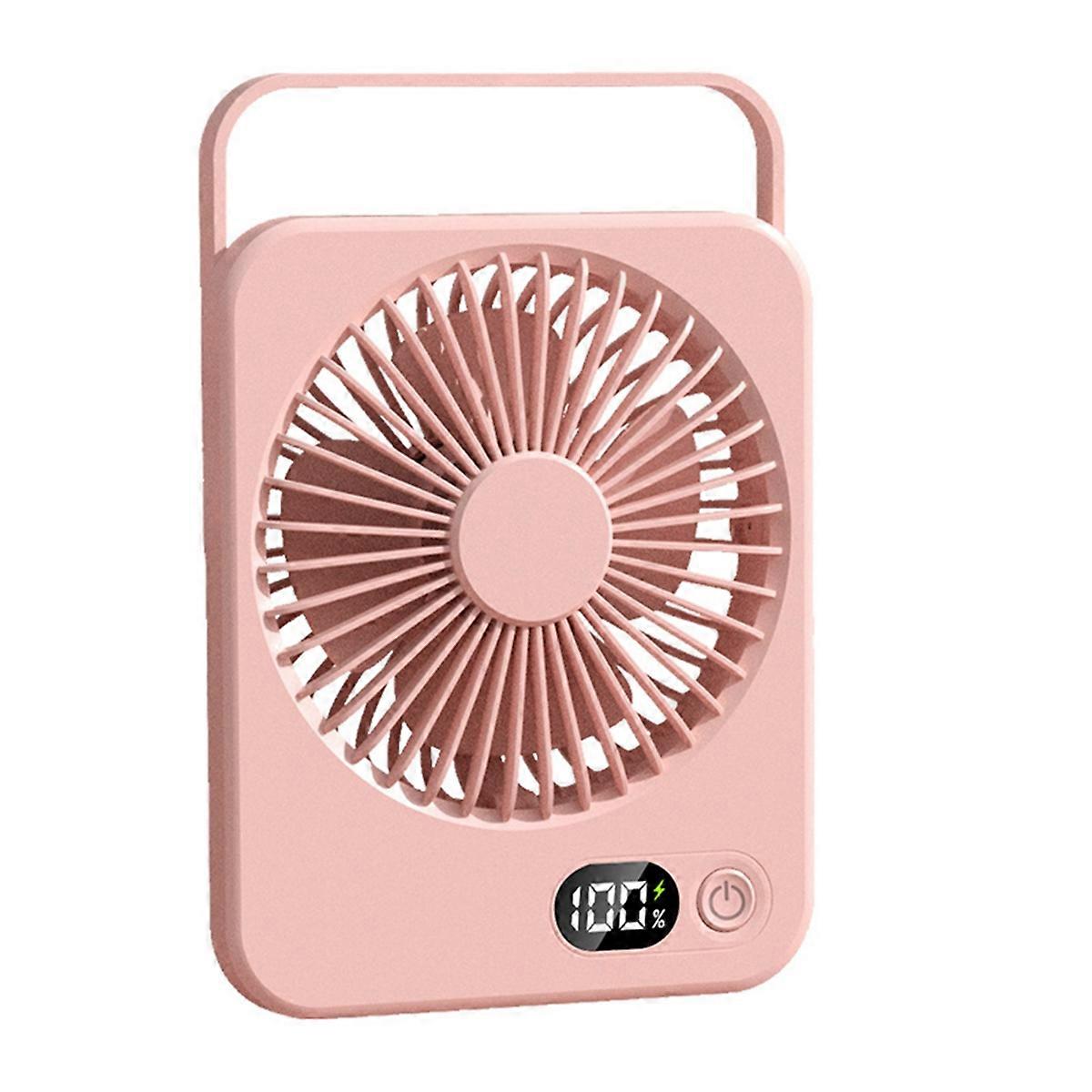 Portable Desk Fan USB Rechargeable Fan 180 Tilt Folding Personal Fan with Power Display 5 Speeds Ultra Quiet Table C