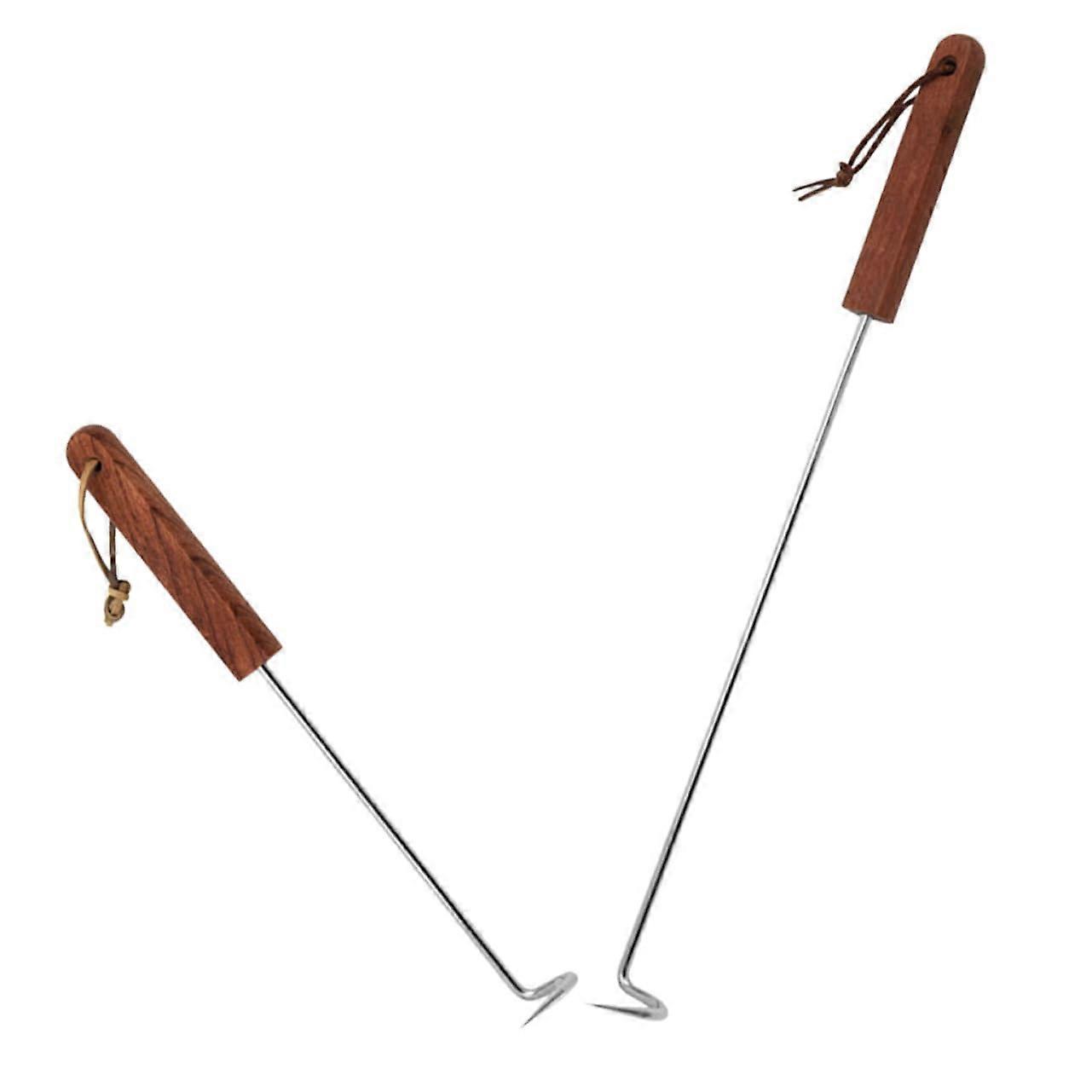 2 pieces of partial meat hooks with long for grilling camping and BBQ heatresistant durable food practical food hooks for meat