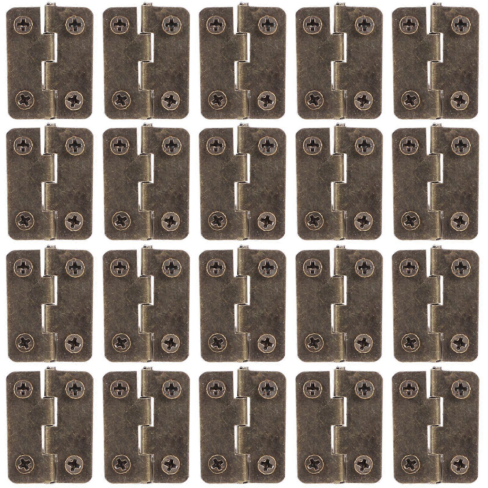20pcs Small Hinge Bird House Hinge Iron Folding Hinge Replacement Accessory