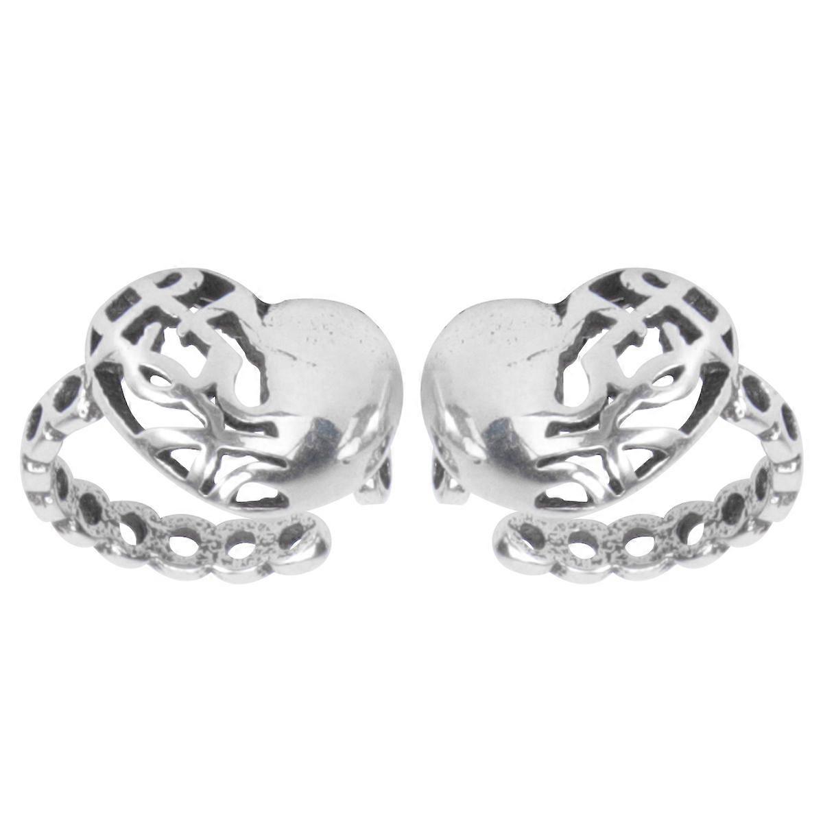 Non Threaded Earrings Easy to Carry Silver Color For Going Out 1 Pair