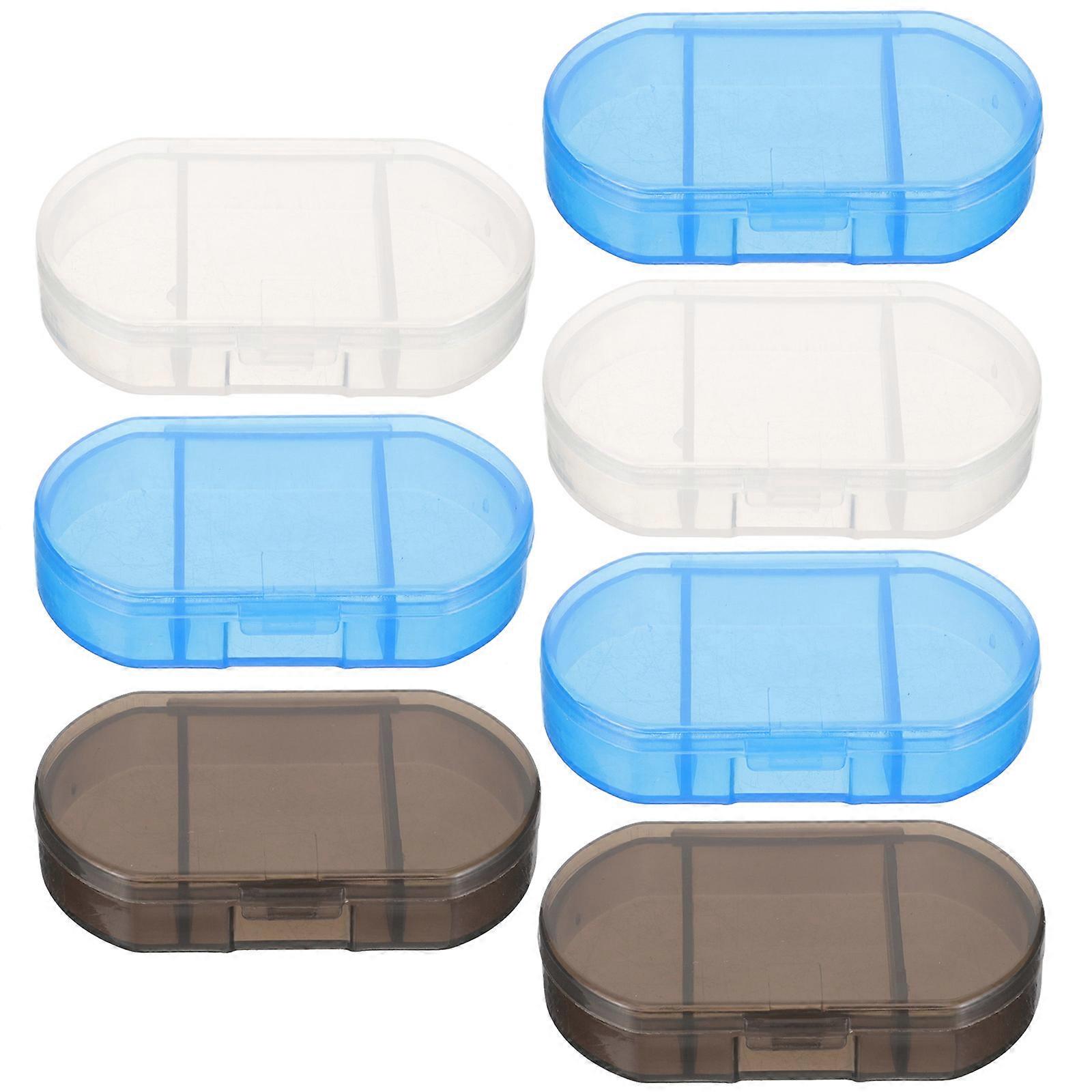 Pill Organizer Weekly Large Portable Weekly Storage Compact Capsules Carrying Travel Use Container Good Seal 7Pcs