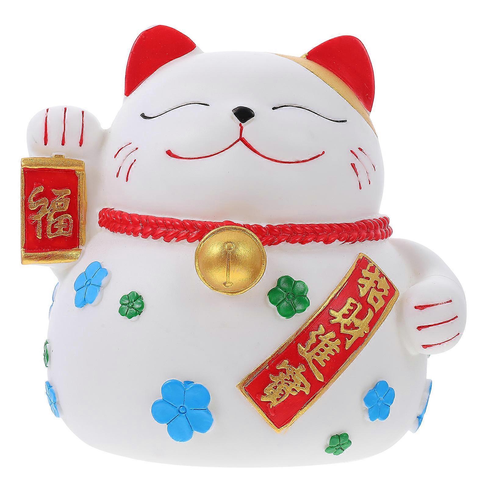 Cute Cat Money Box Rubber Plastic Creative Luck Cat Shape Piggy Bank Cartoon Saving Box For Collectors .3X5.9X7.1In 1Set