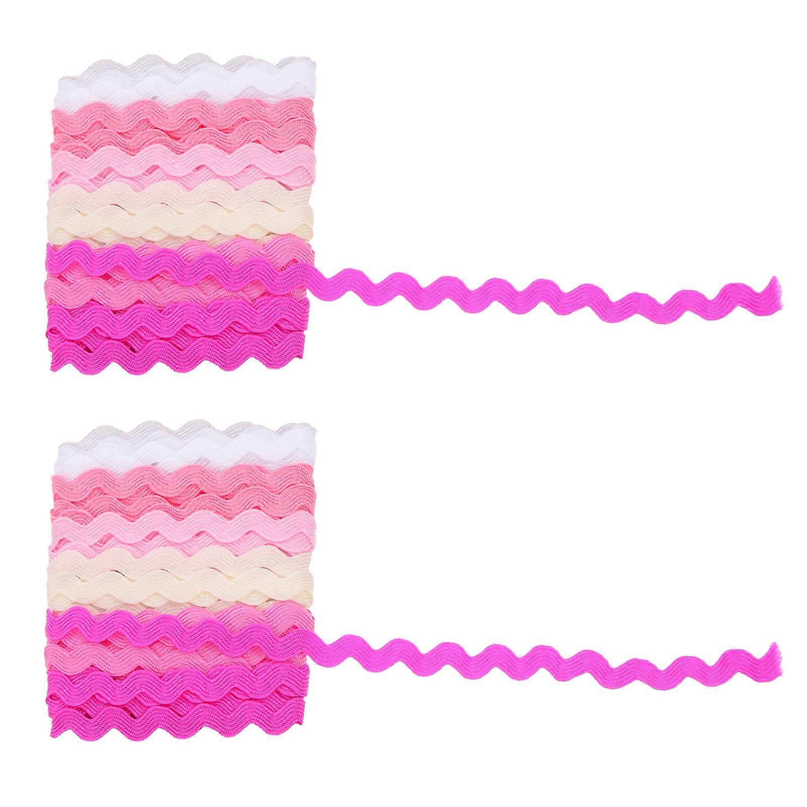 Fringe Ribbon Wavy Trim Ribbons Assorted Color Clothing Decorative 2Pcs