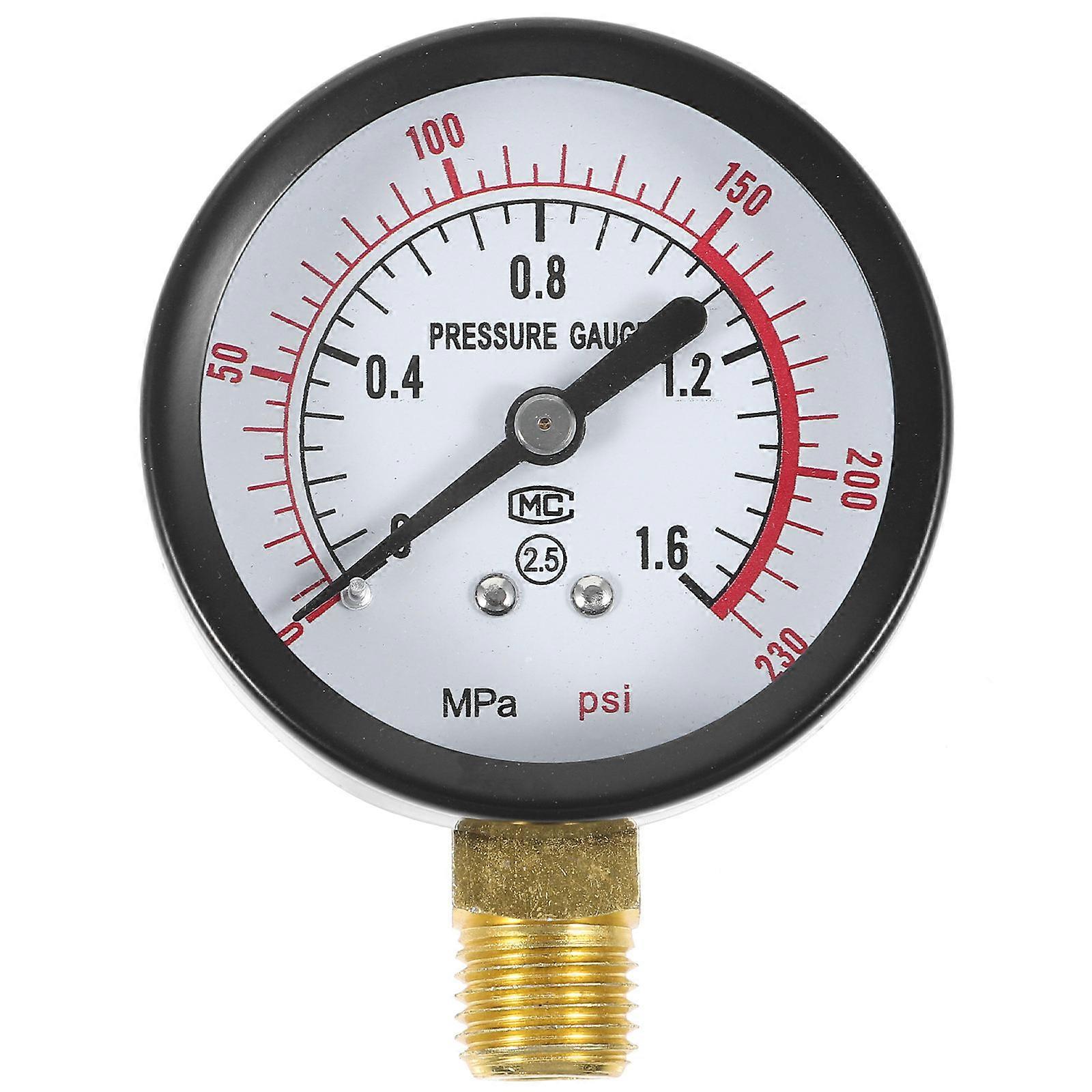 Air Compressor Pressure Test Gauge Compact Design For Popcorn Machine 3.0X2.3X1.1in Pressure Measurement 1Set