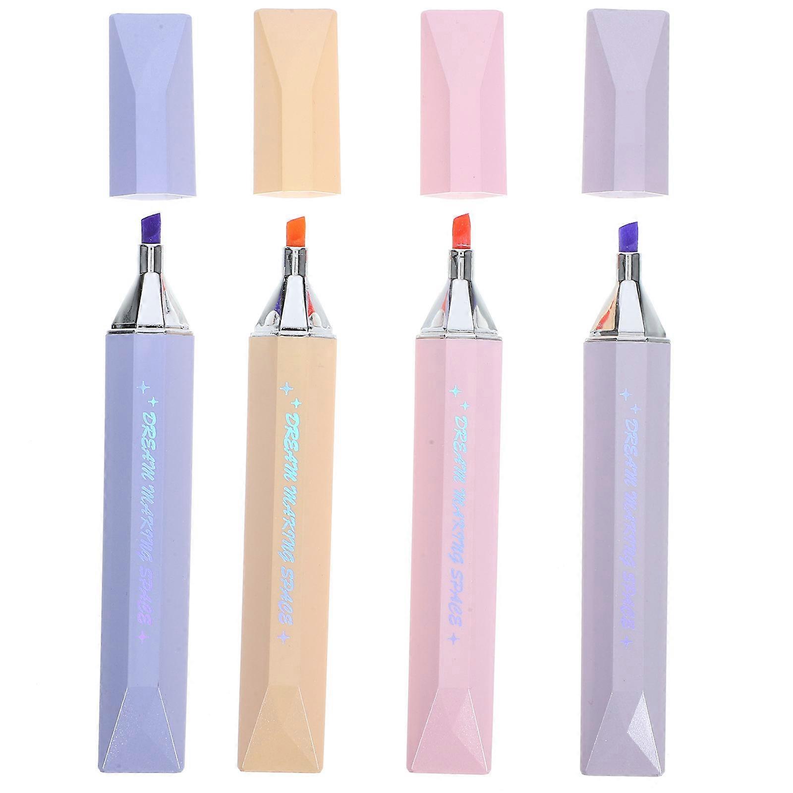 Highlighter Marker Pens Small Highlighters For Student Notebooks Home Use 4Pcs
