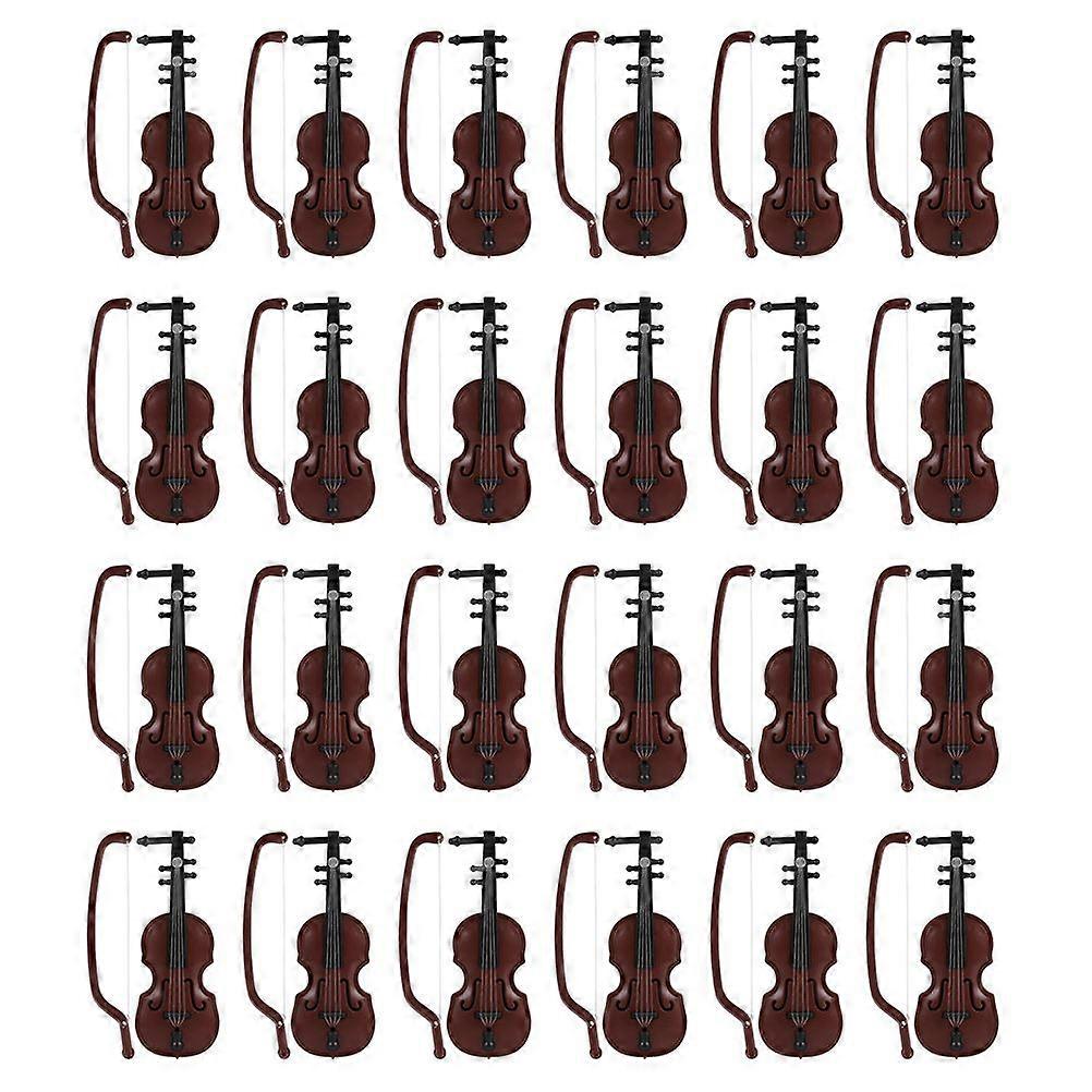 24 Sets Mini Violin Christmas Violin Model Musical Instruments Collection