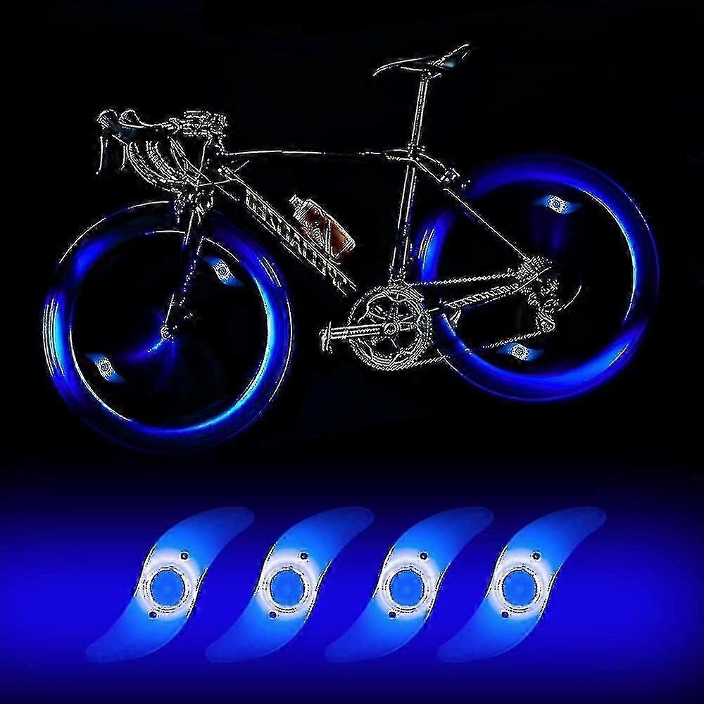 4 X Ledバイクホイールライト、防水Ledバイクホイールライト、3つの点滅モード付きLedバイクホイールランプ大人と子供の自転車 - 赤