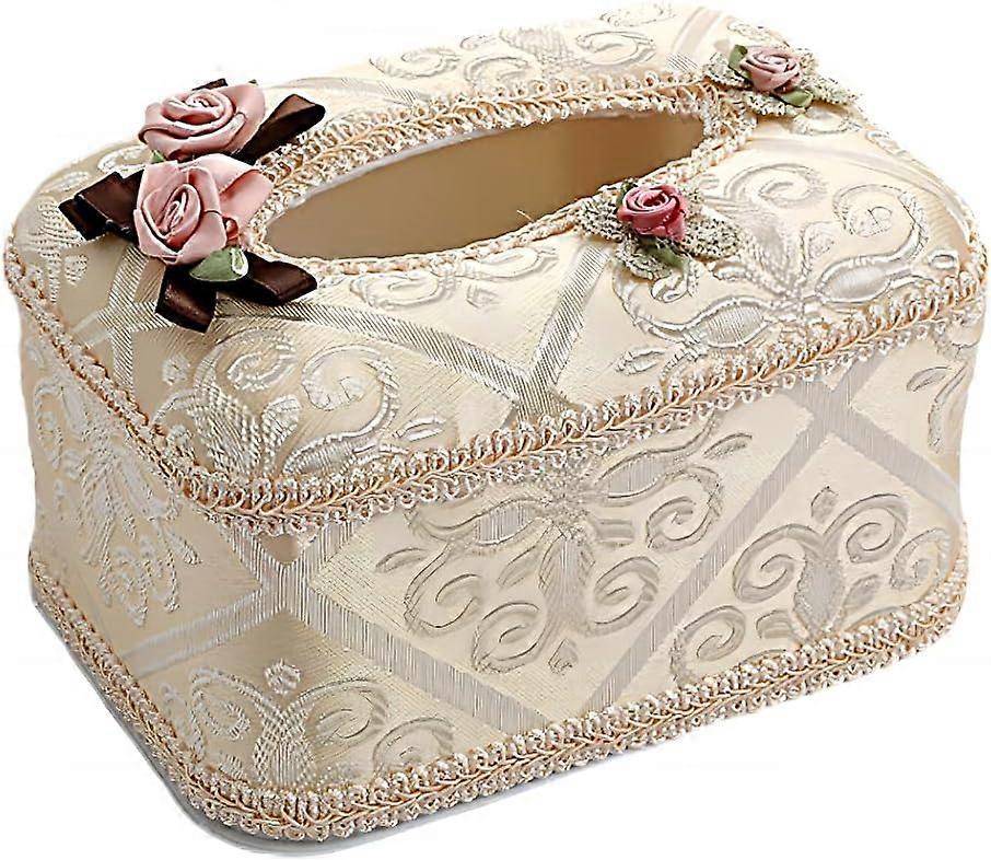 Tissue Box Dispenser for Bathroom, Bedroom, Office and Car (Square, Yellow)