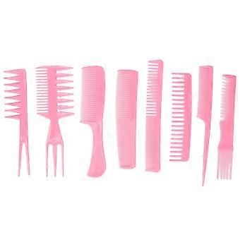 Hair Barber Comb Set Pink Professional Wide Tooth Comb Kit für Salon-Haarschneide-Styling