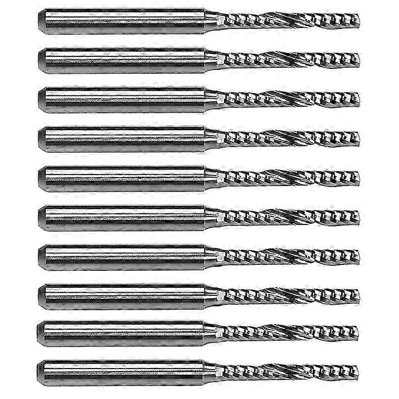 10 PCS 2mm x 15mm Carbide Single Flute End Mill Router Bit for Engraving Machine Edition 0708
