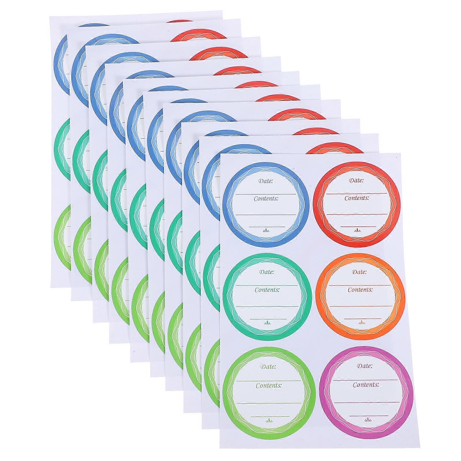 Removable Canning Labels Waterproof Writable Self-Adhesive Mason Jar Labels 10Sheets