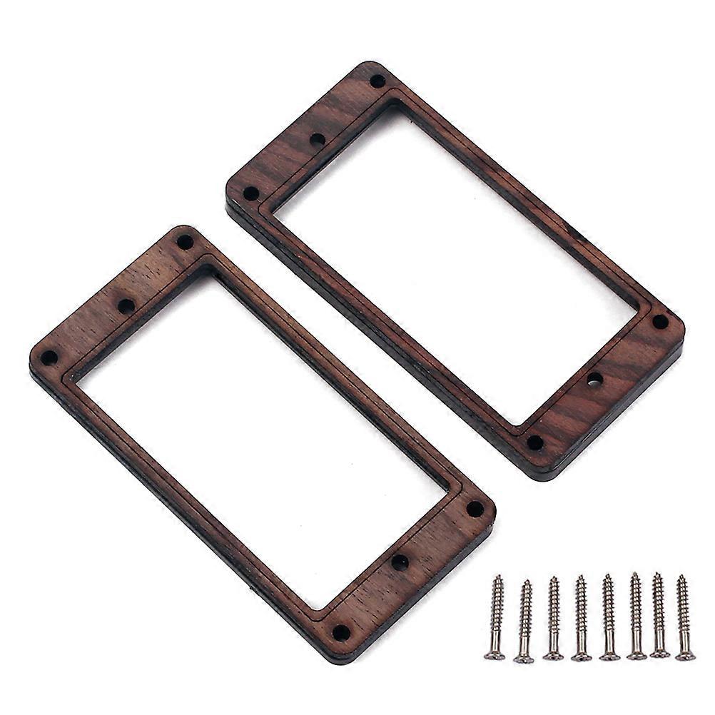 Electric Guitar Replacement Part Plastic Slanted Double Coil Pickup Ring Humbucker Frame Mounting Ring For Electric Guitar With 8 Screws 2Set