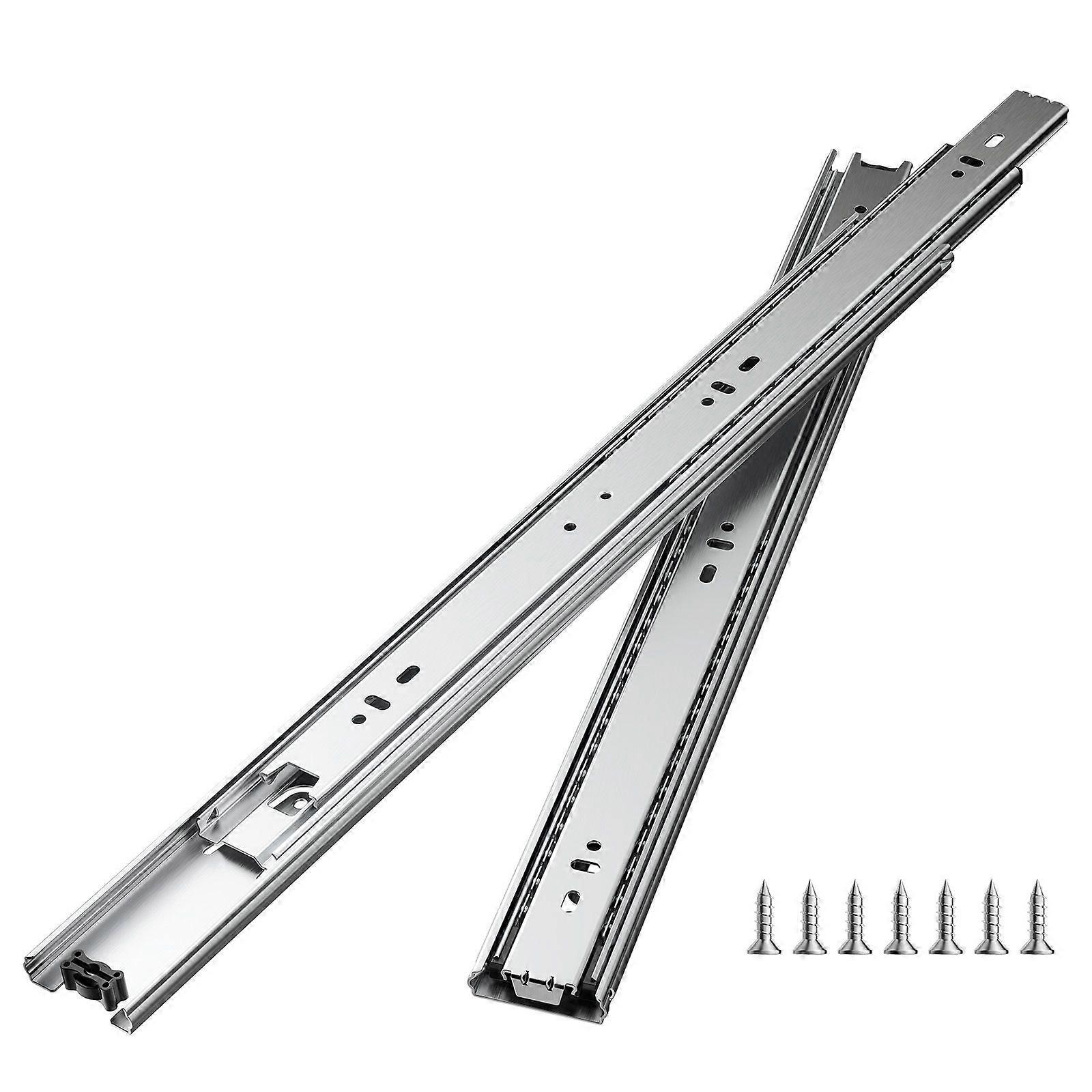 Drawer Slides, 18 inch, 10 Pairs Full Extension Ball Bearing Cabinet Rails, 100 LB Load Capacity Heavy Duty Side Mount Drawer Slides