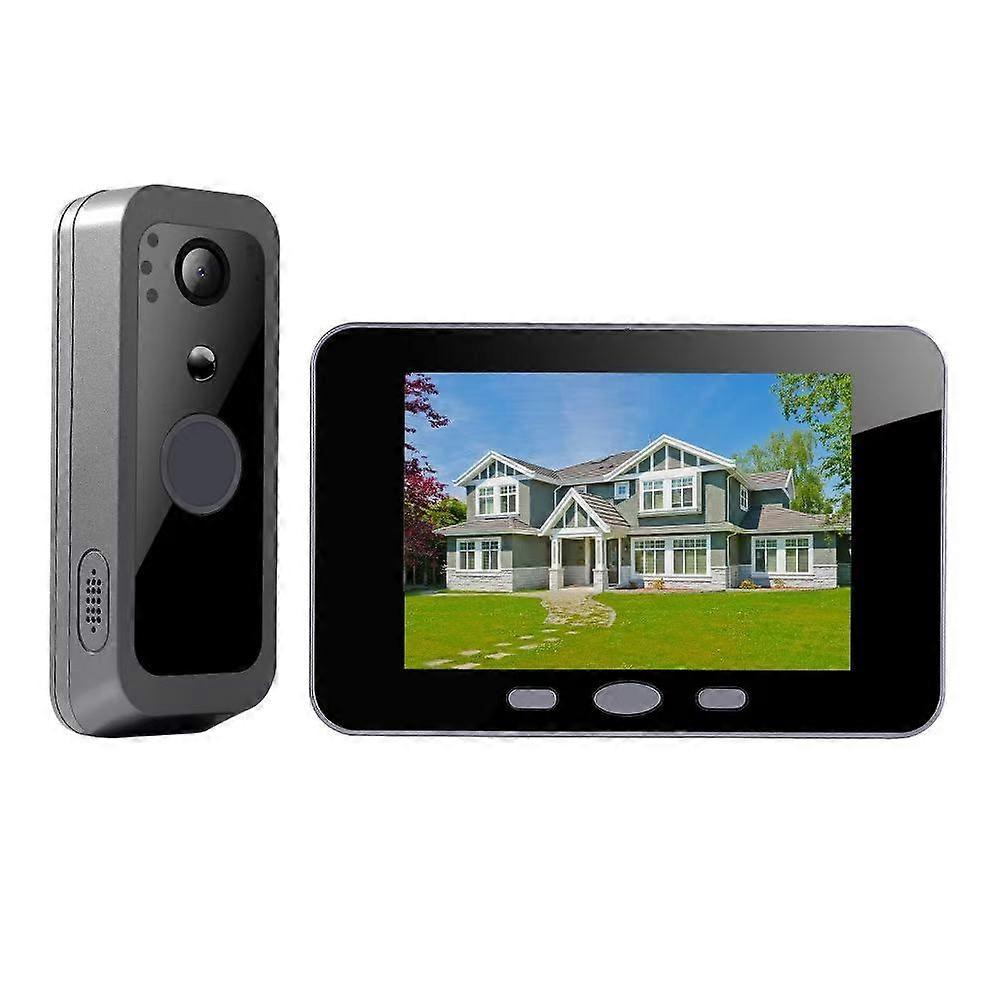 SY-30 2.4G Point to Point 4 Inch Visual Intercom Doorbell PIR Motion Detection Night Vision Wireless Video Door Phone