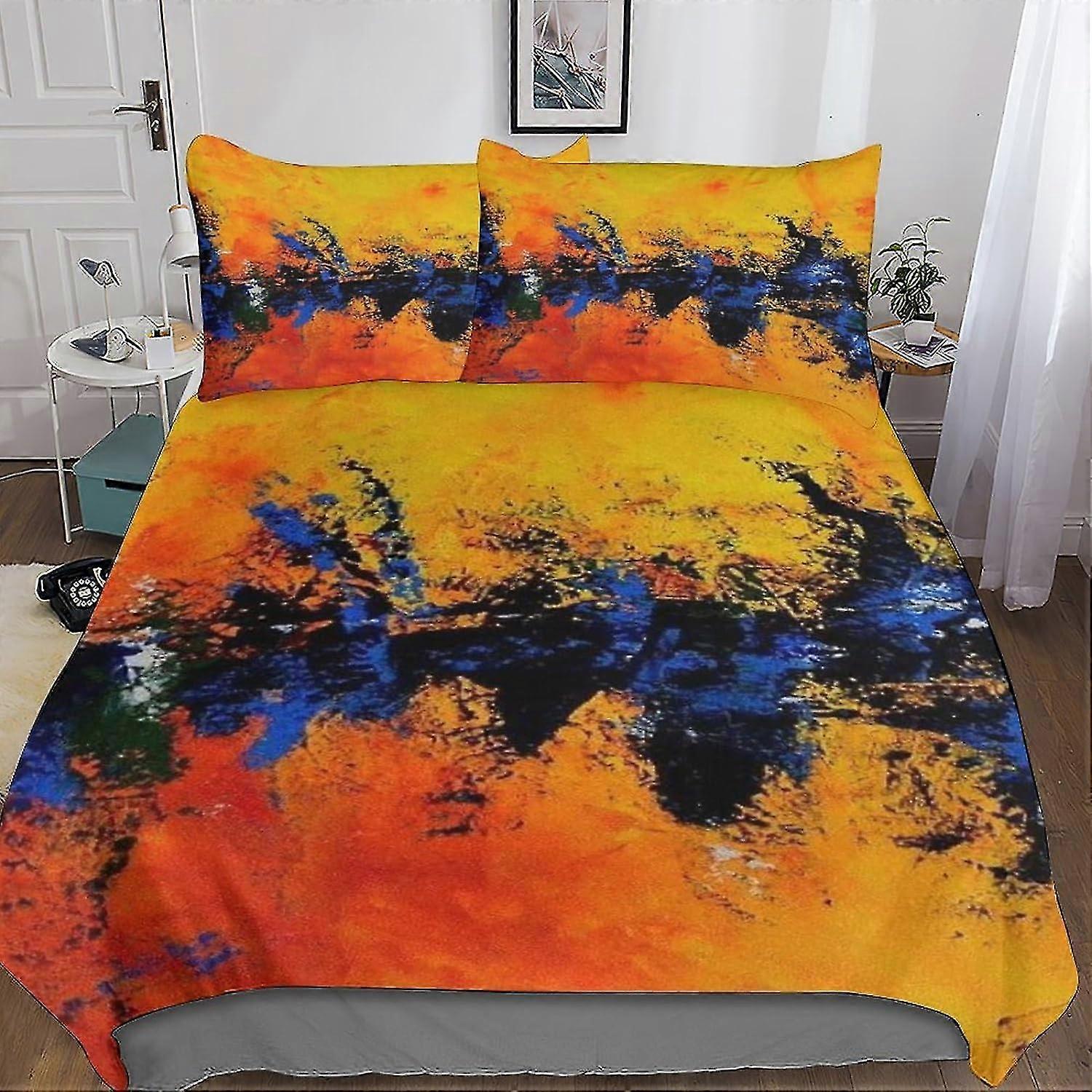 Ensemble de literie 3D Abstract Art - Housse de couette en microfibre douce de style minimaliste avec taies d’oreiller pour enfants - 3 pièces