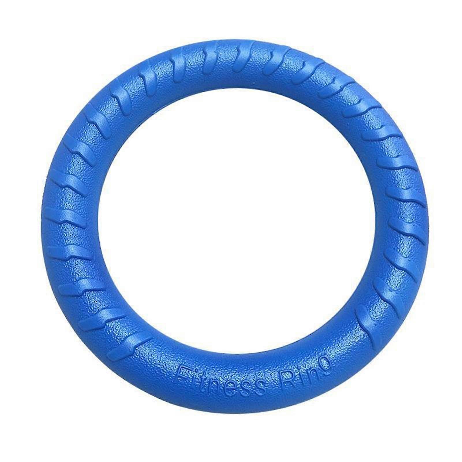 Eva Material Dog Toy Lightweight Floating Toy Elastic EVA Bite-Resistant Ring For Outdoor Training Blue Size L